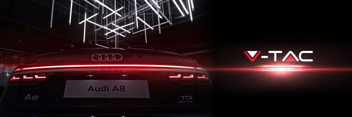 V-TAC apoyó el nuevo Audi A8 en el Salón del Automóvil Sofia 2017