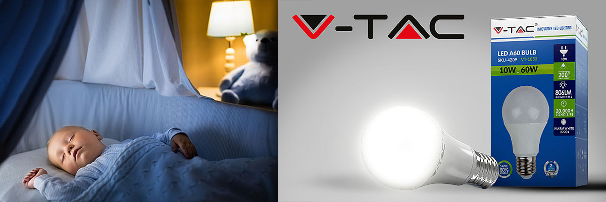 Bombillas de LED de V-TAC para calmar a los bebés