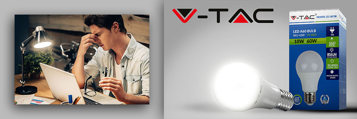 La iluminación de Led de V-Tac no provoca blefaritis crónica