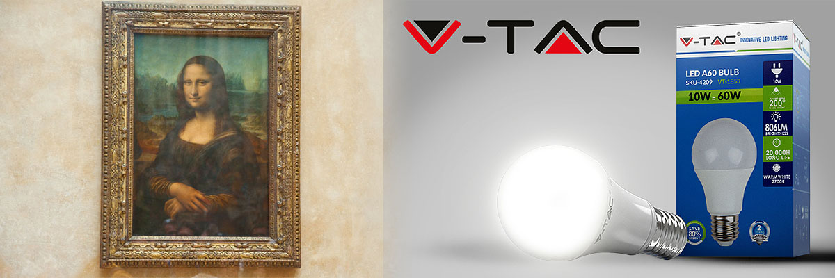 La iluminación LED protege la sonrisa de Mona Lisa