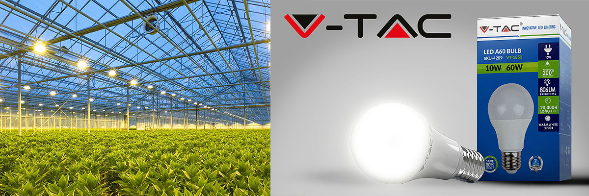 La iluminación Led de V-TAC en los invernaderos